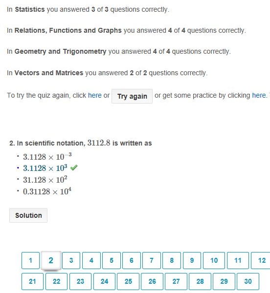 Marked answers with solutions follow